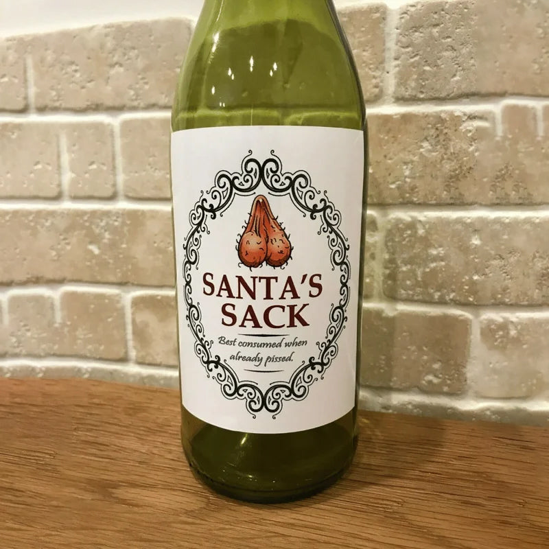 Weihnachten lustige Flaschenetiketten(5 Stück)