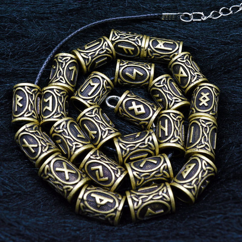Wikinger Runen Perlen Set (24 Perlen)