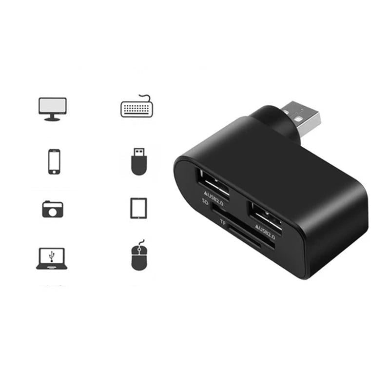 Tragbarer 4-in-1-Drehbarer USB-Hub