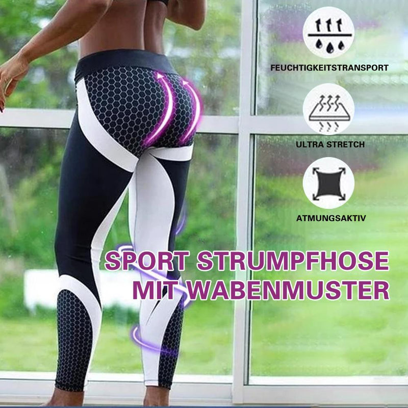 Colorblock Butt Lifting Sportleggings mit hoher Taille