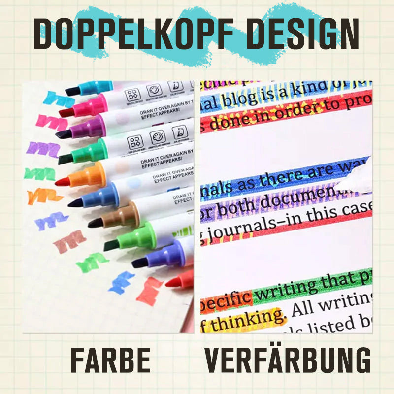 Magisches Doppelkopf Farbwechsel Stift Set