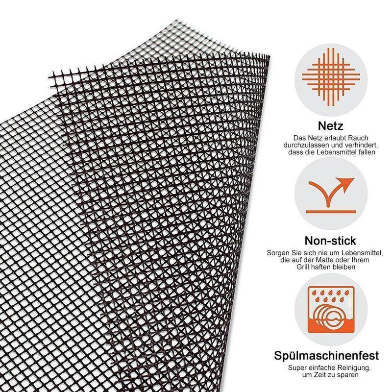 Teflon Netz Grillmatte antihaft wiederverwendbar, eckig 33x40 cm