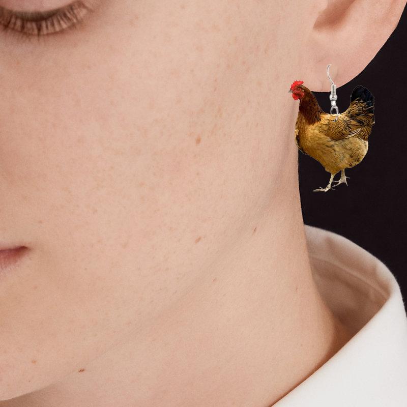 Einzigartige Hühner Ohrringe