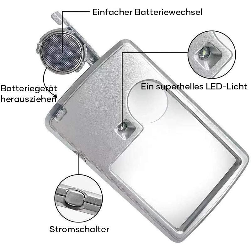 Rheinwing™ LED-Kartentyp Leselupe
